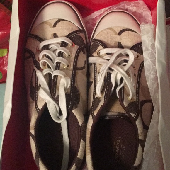 Coach chocolate multi sneakers - Picture 2 of 5